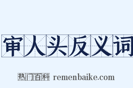 审人头反义词是什么意思的图片